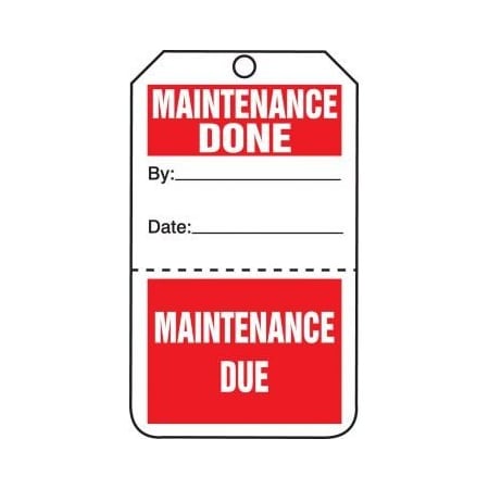 SAFETY TAG MAINTENANCE DONEDUE  TPP105PTM